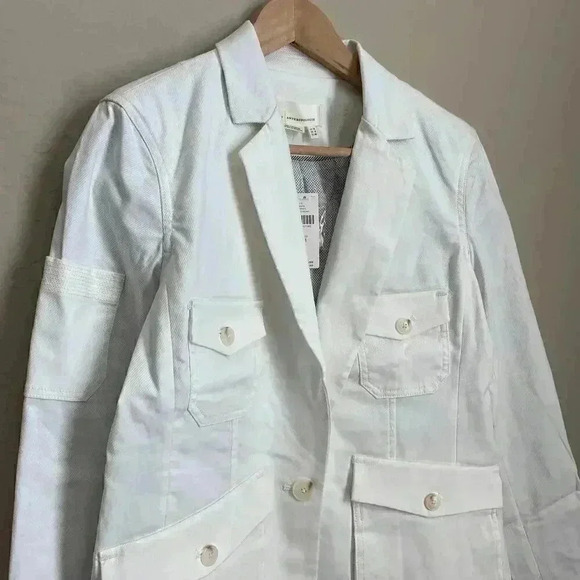 Anthropologie Neve Utility Jacket White Size 8 - Picture 9 of 16